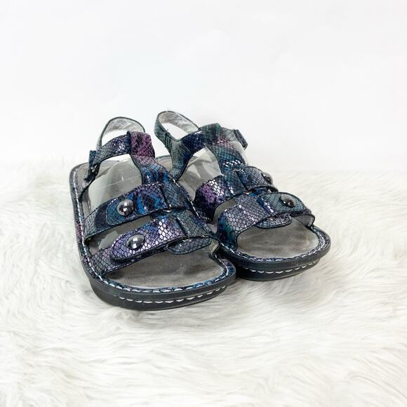 Alegria 40 EU 10 US Womens Metallic Kleo Special Serpent Cage Comfort Sandals - Picture 2 of 14